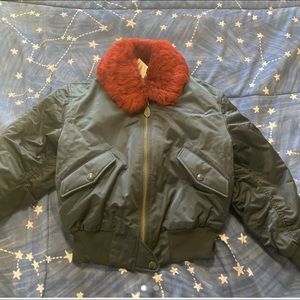 Navy blue Coach bomber jacket